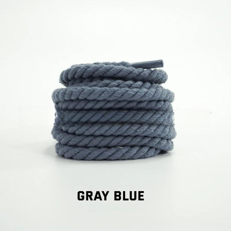 Novos Cadarços Redondos 0,6CM Cadarço de Algodão Mais Grosso Cadarços de Corda Torcida Cadarços para Tênis Botas Sapatos para AF1/AJ1 1 Par