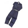 Mens Retro Washed Denim Set Long Sleeve Zip-Up Jacket Straight Leg Jeans Casual Outfit