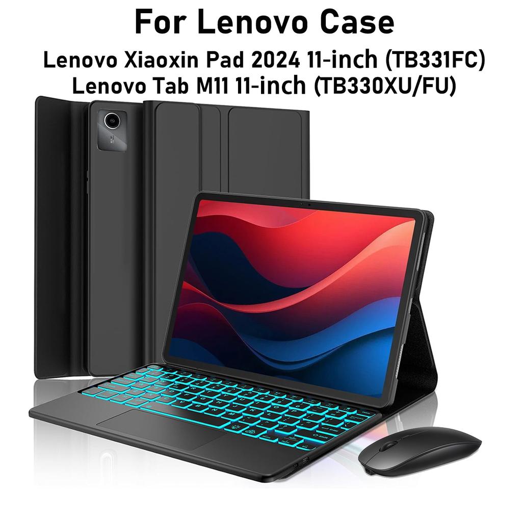 Tablet Case For Xiaoxin Pad 11-inch TB331FC, Keyboard Cover for Tab M11 11-inch TB330XU/FU