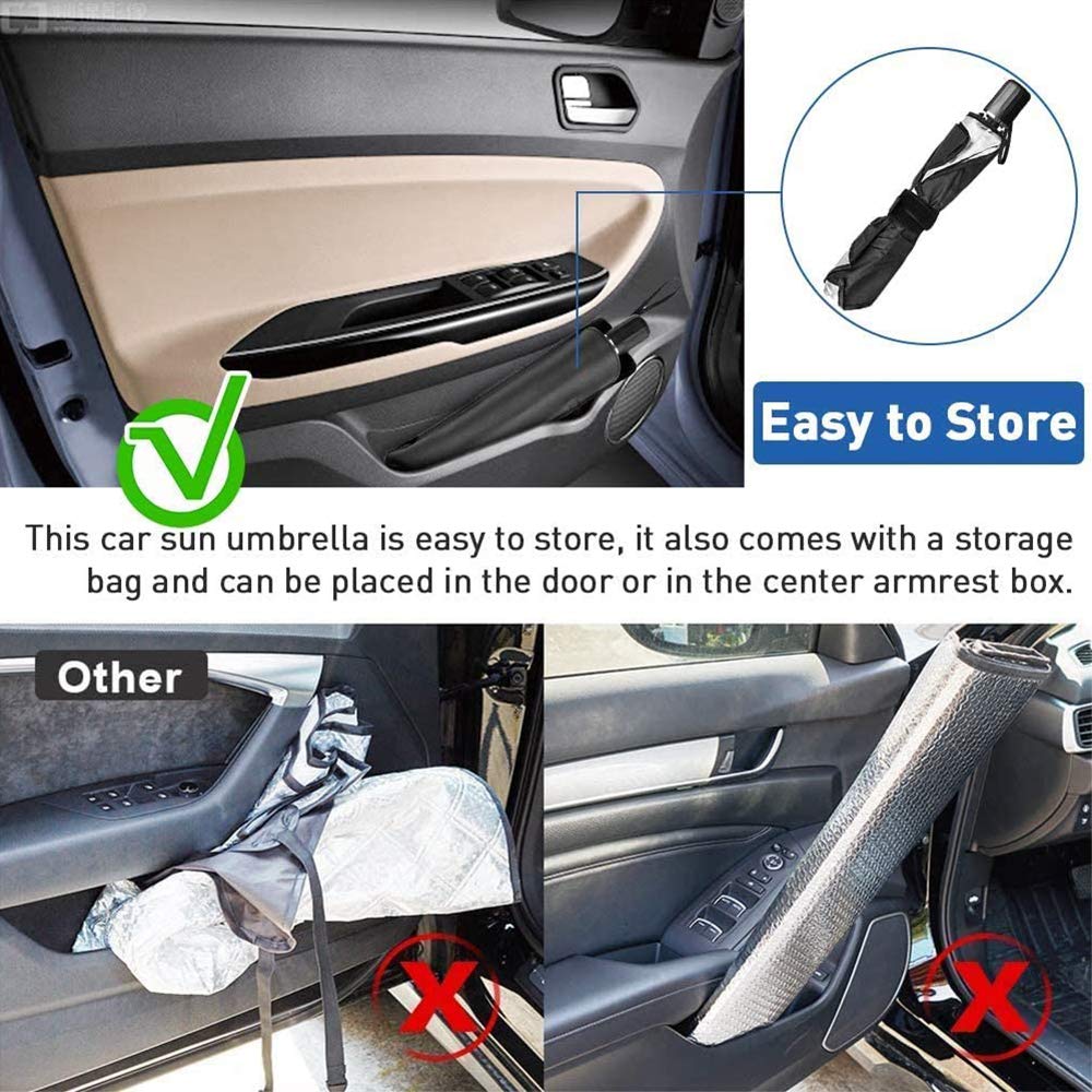 Car Sunshade Umbrella Front Windshield Sun Shade Resistant Insulation Heat Anti For TOYOTA CROWN REIZ VIOS PRADO COASTER CamryWindshield Sunshades 1