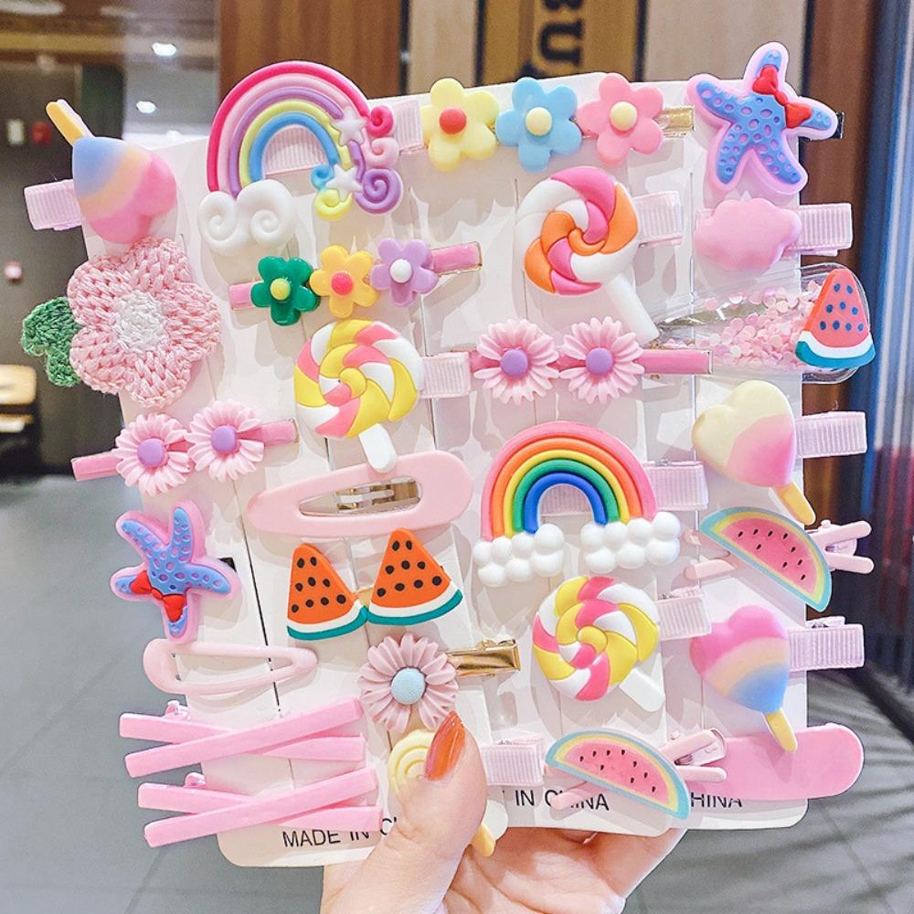 

Plastic Animal Fruit Hairpins Resin Cute Flower Side Hairpin Gifts Cartoon Headwear