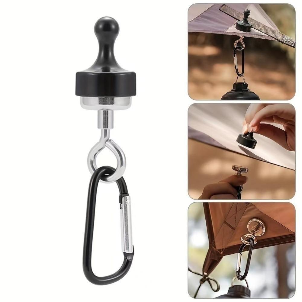 5pcs Reusable Magnetic Tent Hook Fasteners Tent Hanging Light Clip  Outdoor Activities