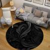 Chic Round Abstract Multicolor Rug Pad, Non-Slip Floor Mat for Kitchen