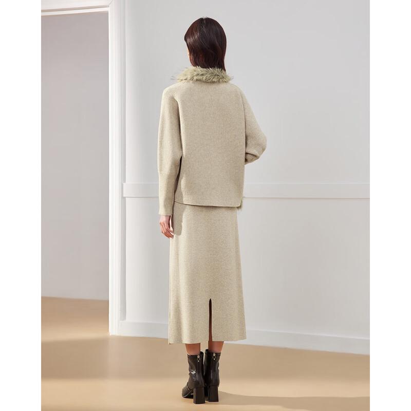 IEF Women's Elegant Knitted Skirt Set