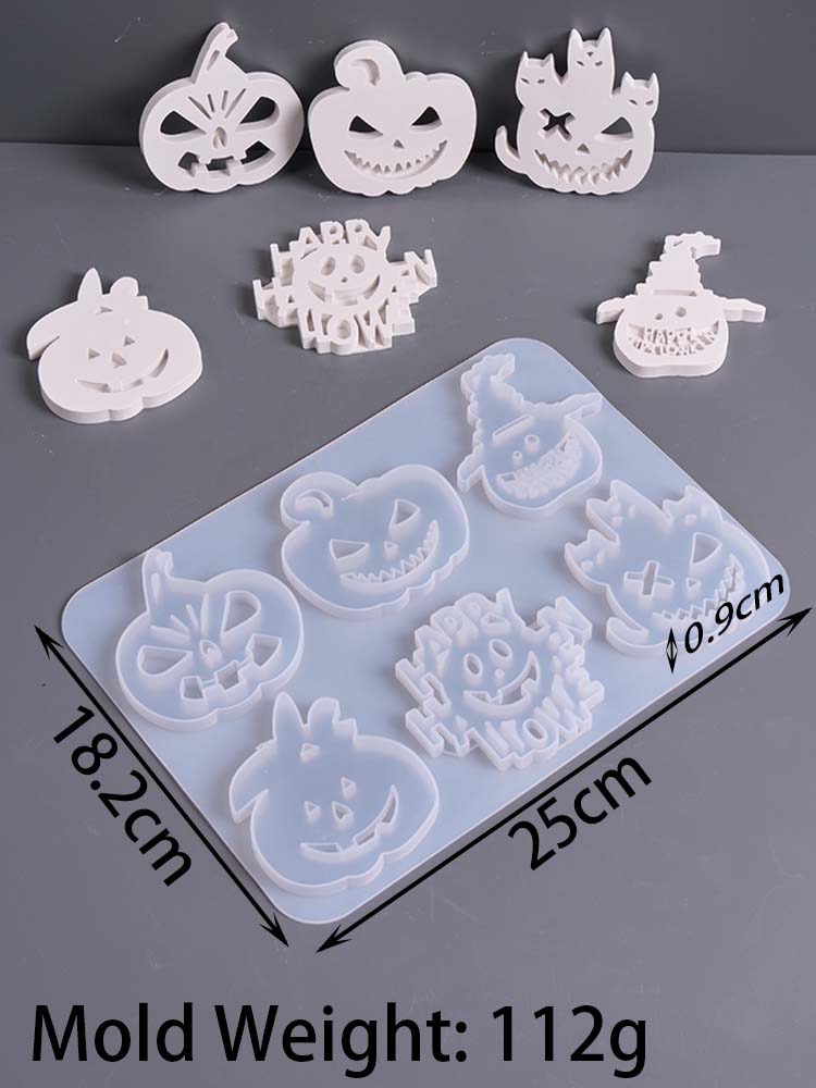 

Devil Pumpkin Pendant Silicone Mold DIY Epoxy Resin Casting Molds Plaster Epoxy Resin Keychain Tag Jewelry Craft Gifts Making гарбуз