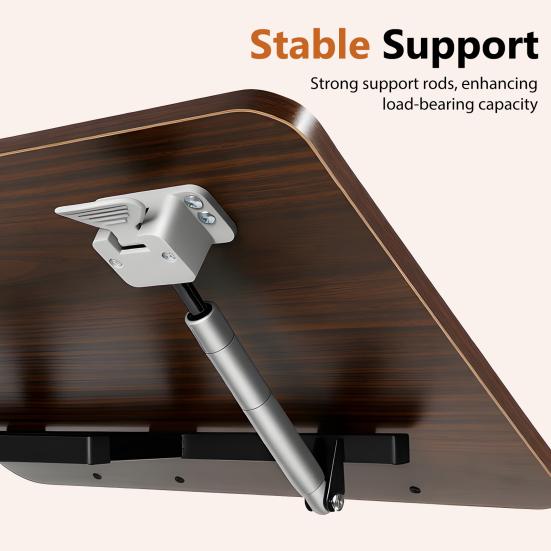 31.5" Mobile Standing Desk with 70-degree Tiltable Desktop, Overbed Bedside Table with Wheels, Height Adjustable Rolling Laptop Desk for Home Office,