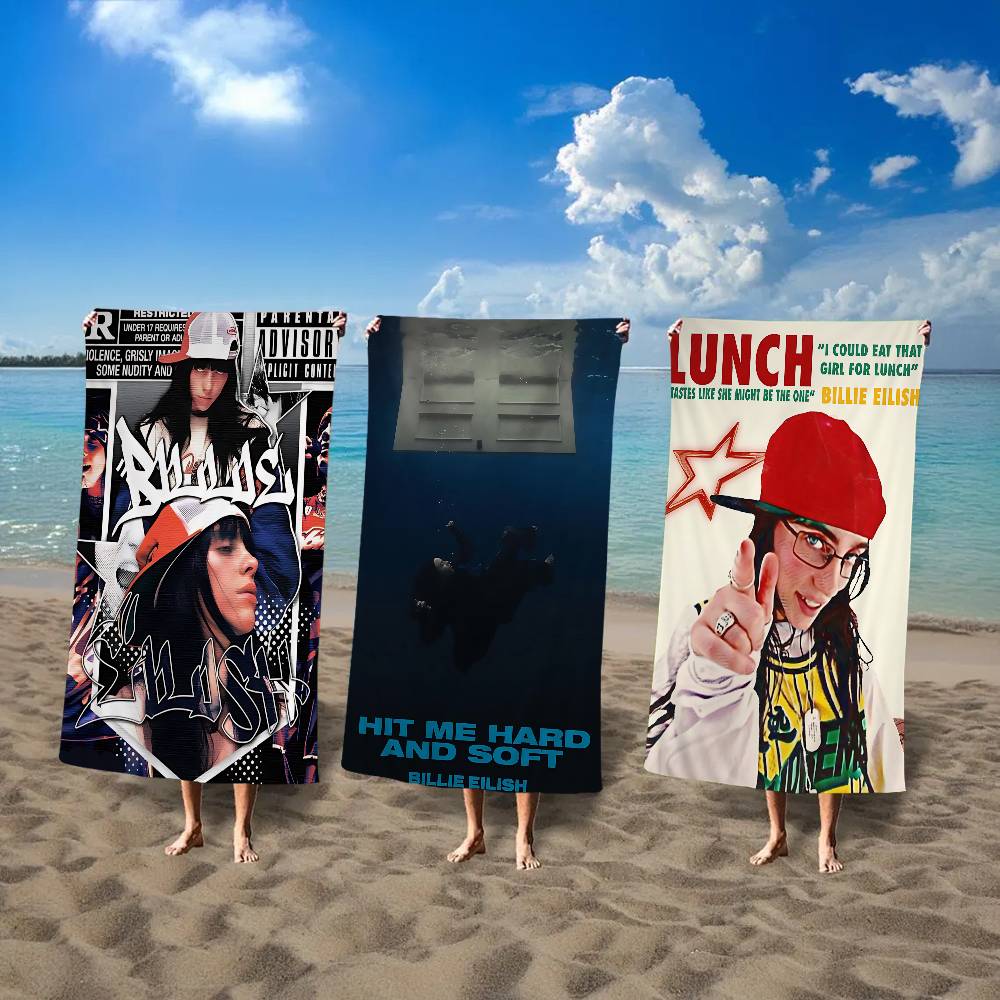 Ka Chen Muda White Pop Singer B-Billie Anime Beach Swimming Towel Soft Absorbent Washcloth Children's Gifts For Kids Travel Camping Gym