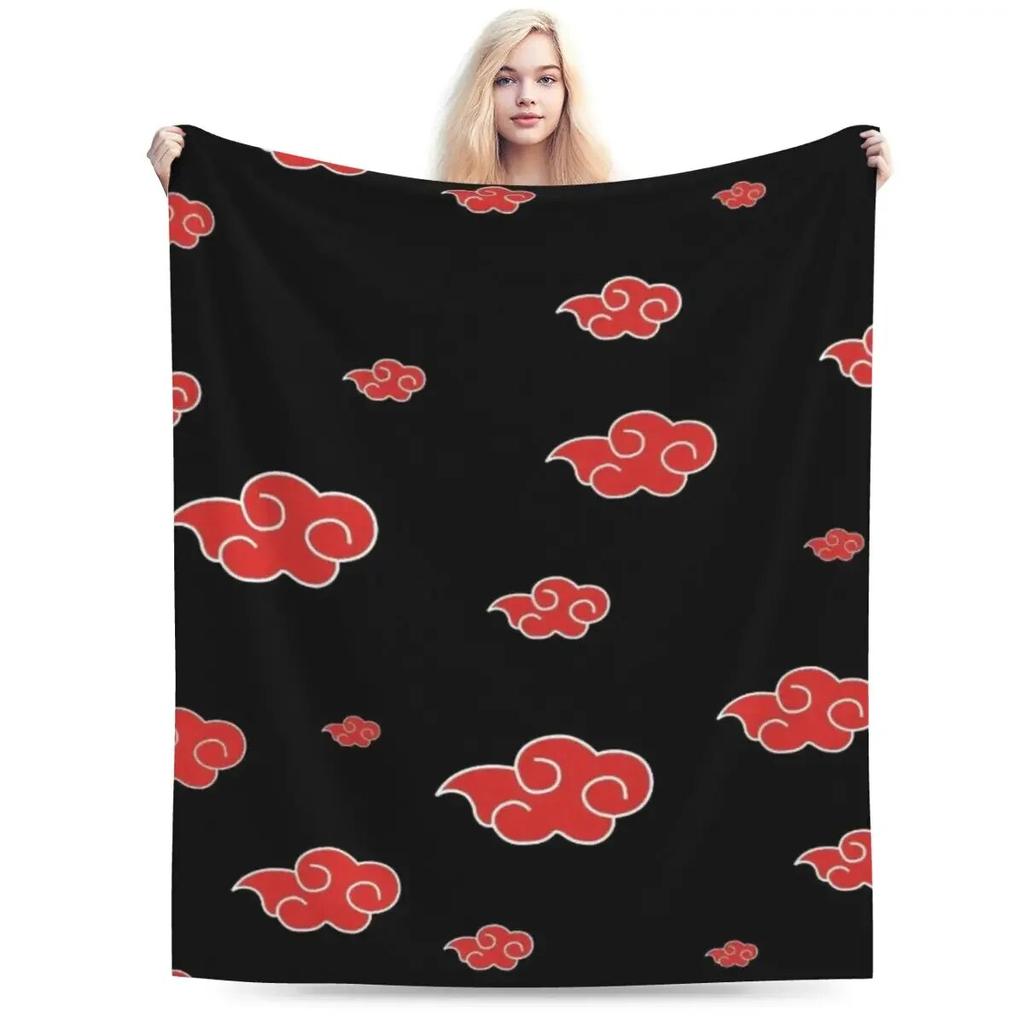 Japan Anime Blaue Wolken Akatsuki Neji Decken Weiche, warme Flanell-Überwurfdecke Bettwäsche für Bett Wohnzimmer Picknick Reise Zuhause