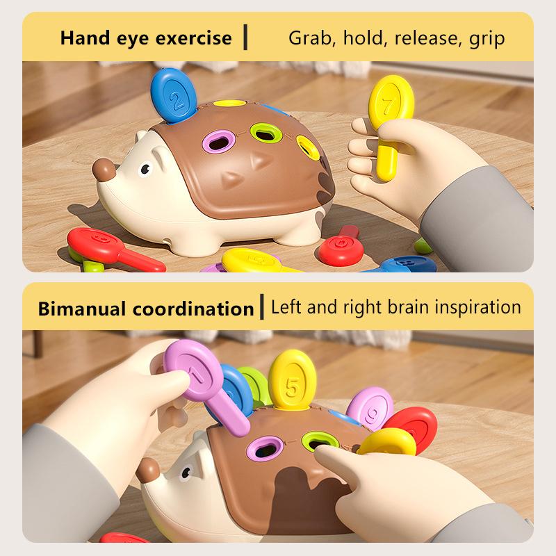 Montessori Baby Hedgehog Toys Concentration Training Education Toys Fine Motor Sensory Educational Toy For Kids Birthday Gifts