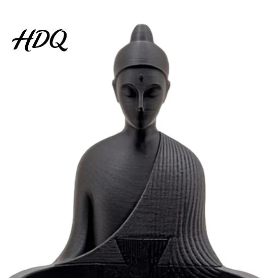 Schreibtisch Räuchergefäß Meditation Buddha Räucherstäbchenhalter, 3D-gedruckt mit Wellenhalter Aschenbecher, Ornament für Yogaraum Home Office Ständer