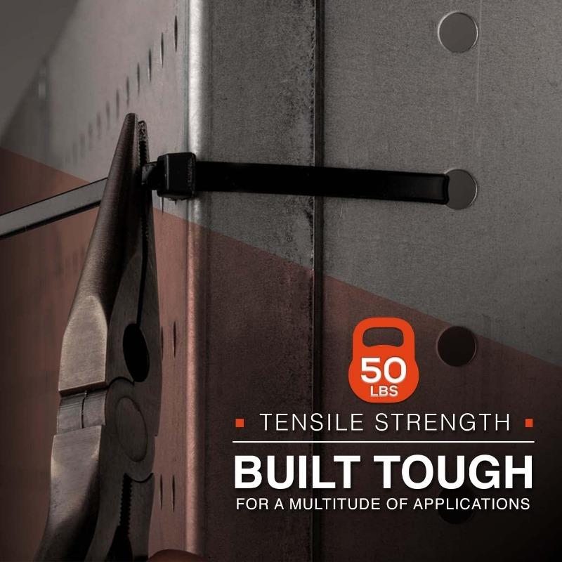 100 PCS Nylon Cable Ties Industrial Multipurpose Cable Ties, 8 Inches