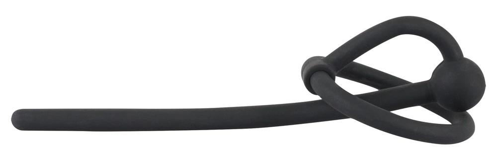 Penisplug - Dilator with Ball and Glans Ring Black