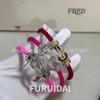 Fei Family Year of the Horse Diamond Horseshoe Buckle 8-Shaped Bracelet - Unisex, Versatile DIY Hand Rope for Couples