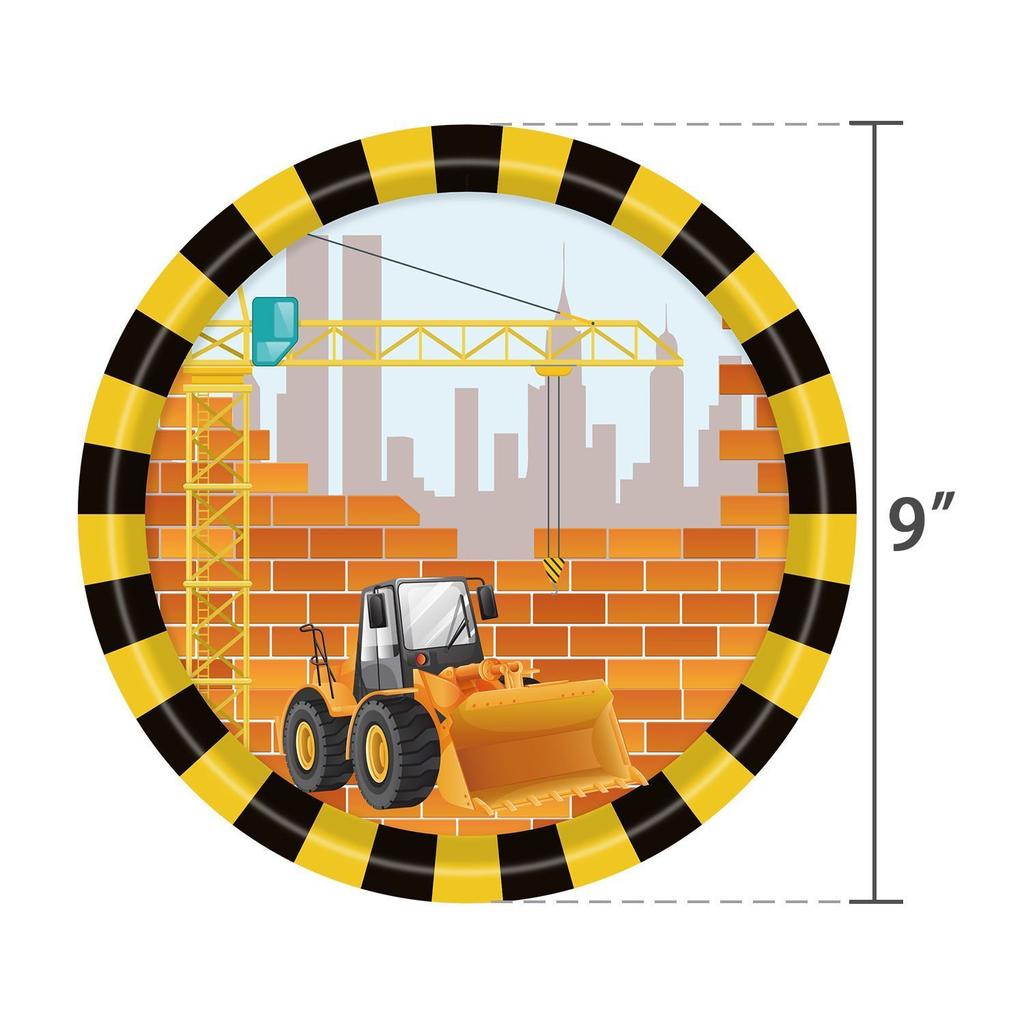 Engineering Vehicle Excavator Theme Boy Party, Disposable Paper Cups, Paper Plates, Tablecloths, Banners, Birthday Decorations