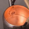 Handcrafted Vintage Thickened Copper Kettle,Hammer Texture Weave With lid Handheld 800 ml Pot,Heat Resistant Filter Tea Pot