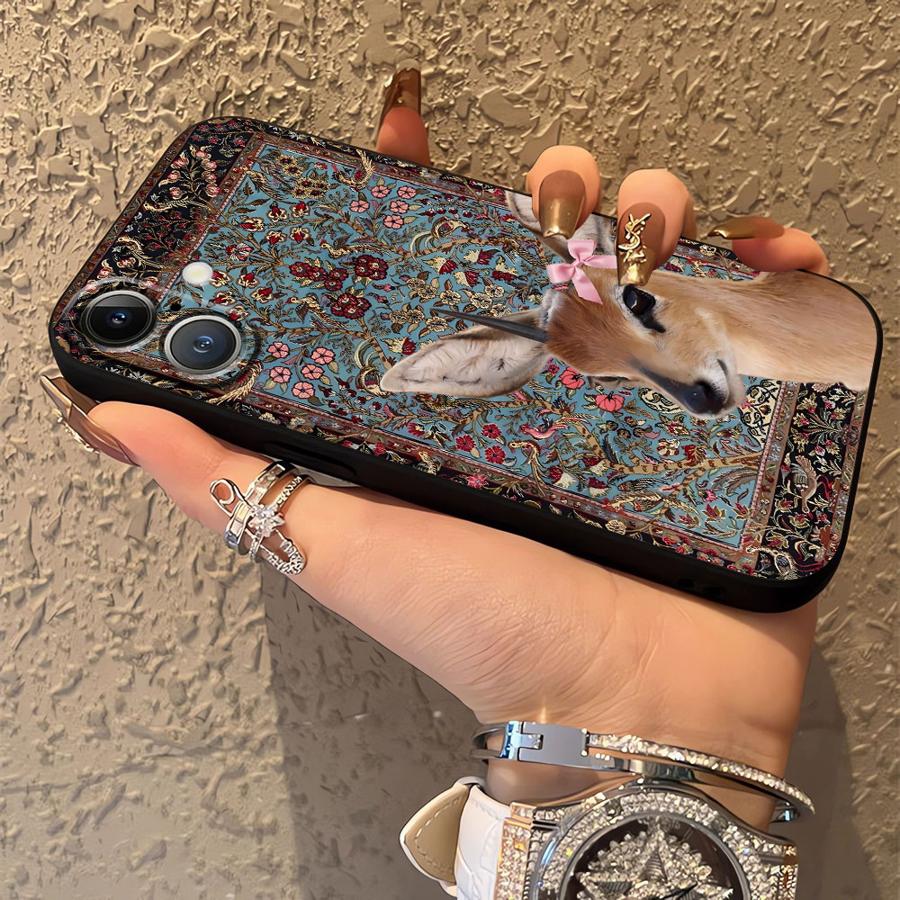 Persian Carpet Floral Pattern Funda Phone Cover Phone Case for Apple iPhone 15 Pro 7 8 13 17 Pro Max 16 12 XR XS MAX 11 Air 14