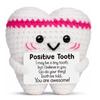 Creative Funny Handmade Crochet Emotional Support Dolls with Positive Energy Card Desktop Ornament Home Decor for Friend Gifts