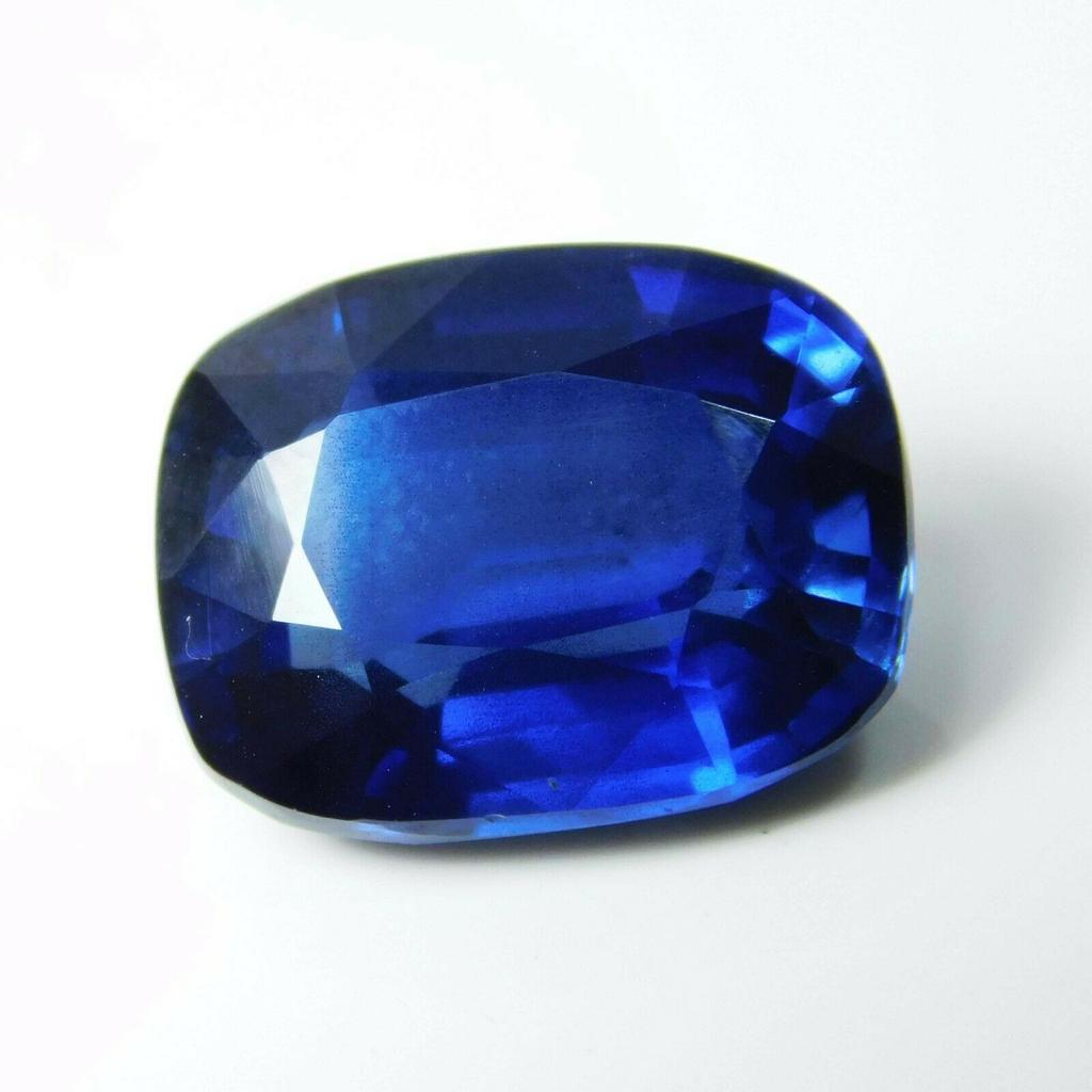 Safira Natural de 10,65 Ct Azul Ceilão Corte Almofada CERTIFICADA Gema Solta A-309 004