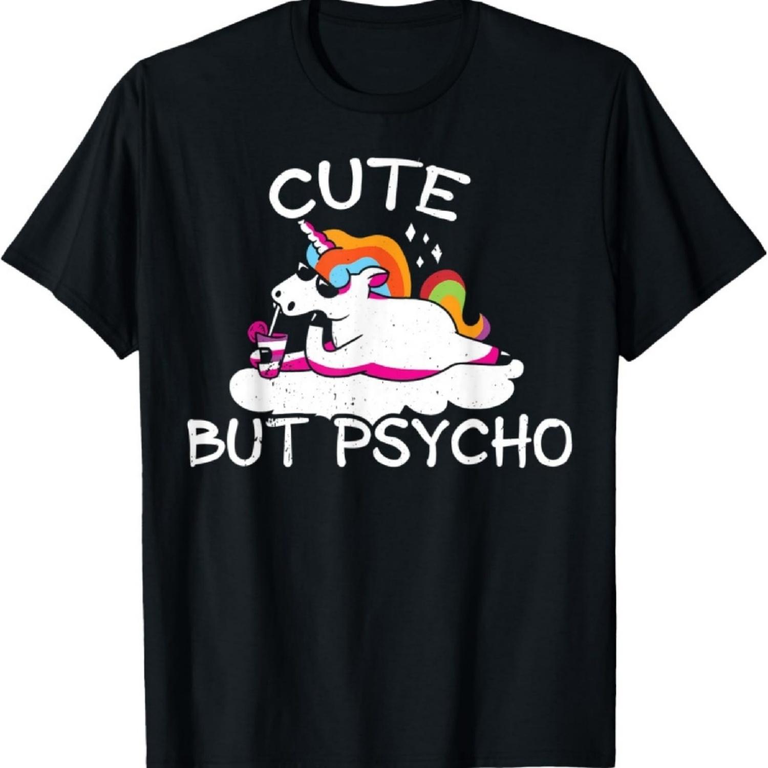 Rainbow unicorn psycho T-Shirt S