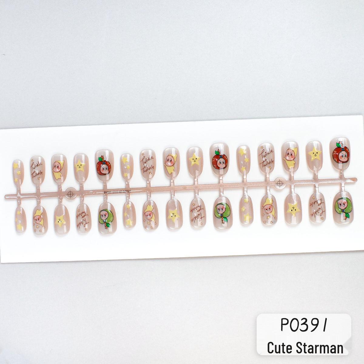 Хит продаж Милый Мультяшный Звездный Кошачий Глаз Носимые Наклейки для Наращивания Ногтей Набор - 30 Штук