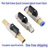 Copper Pneumatic Mini Ball Valve with Quick Connector for Air Compressors and Air Hoses