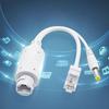 48V auf 12V POE Splitter Wasserdichtes Video- und Stromadapterkabel IEEE802.3af/at Konform für IP-Kamera AP Voip-Telefon und Mehr