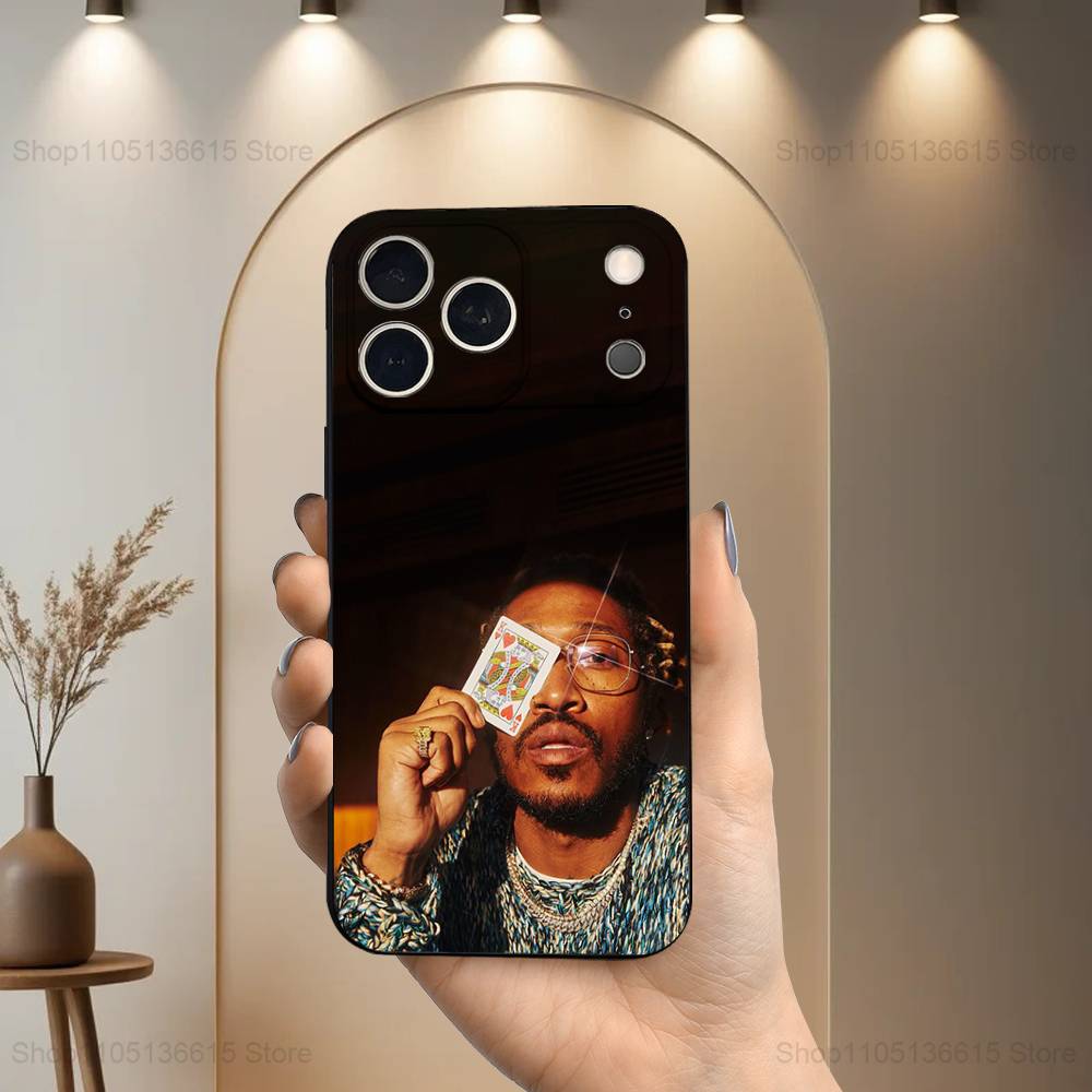 Rapper F-FUTURE Cool Phone For iPhone 13,12,15,14,11,16,17,Plus,Pro Max,XS,X,XR,SE,Mini,8,7,Soft Silicone Black