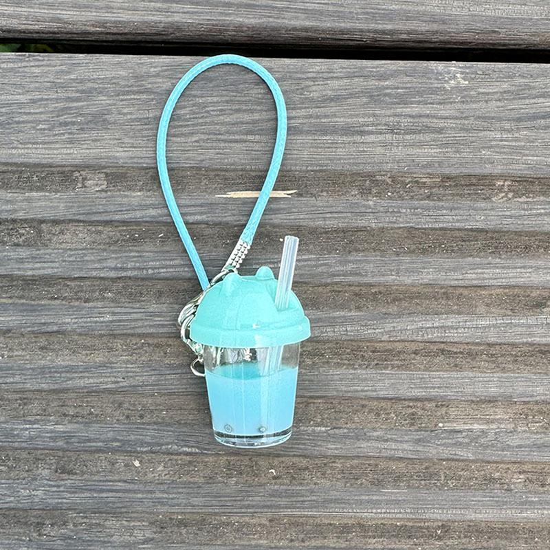 1 Piece 1:12 Dollhouse Mini Pearl Milk Tea Cup Model Pendant Diy Keychain Learning Scene Accessories Miniature Decoration