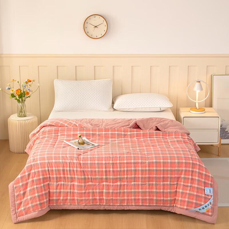 Good Sleep Good Dream 100% Cotton Washed Plaid Quilt