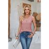 GMXIA Camicette e camicie senza maniche con scollo a V, stampa tinta unita, moda casual da donna