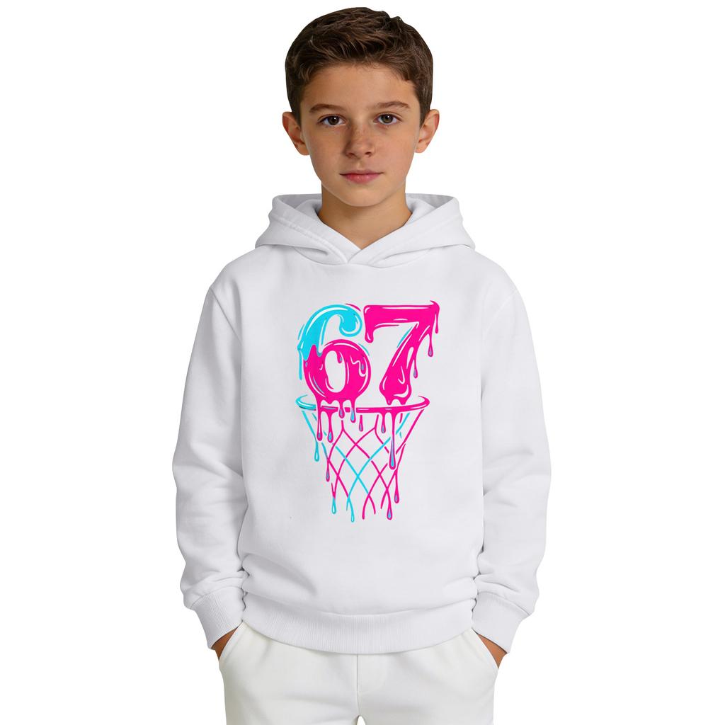 Boys' Printed Hooded Long,Sleeve Sweatshirt Casual Sports Comfort Sweatshirt