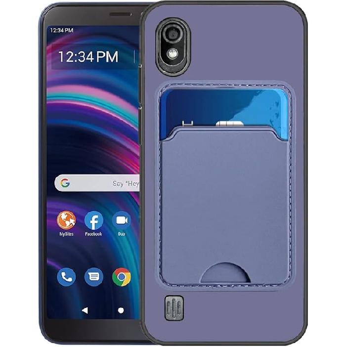 Чехол-бустер для телефона Boost Bounce, совместимый с чехлом Boost Bounce 4G, чехлом Boost Mobile Bounce, чехлом Bounce SL201D [Чехол-кошелек 2-в-1 с держателем для кредитных карт] фиолетовый