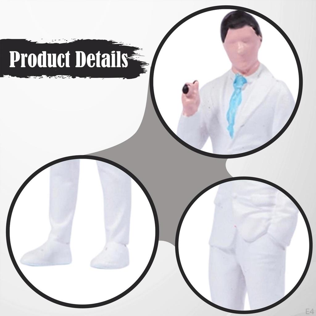 1/64 Miniature Male Figure ,Tiny People Mini Collectibles Painted Resin for Model Trains