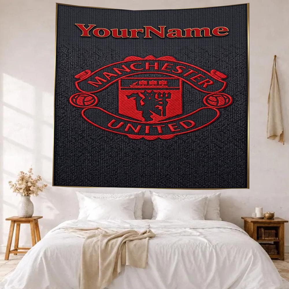 Manchester Custom Your Name Wall Decor Tapestry Art For Pet Memorial Birthdaywedding Party Backdrop Family Gift