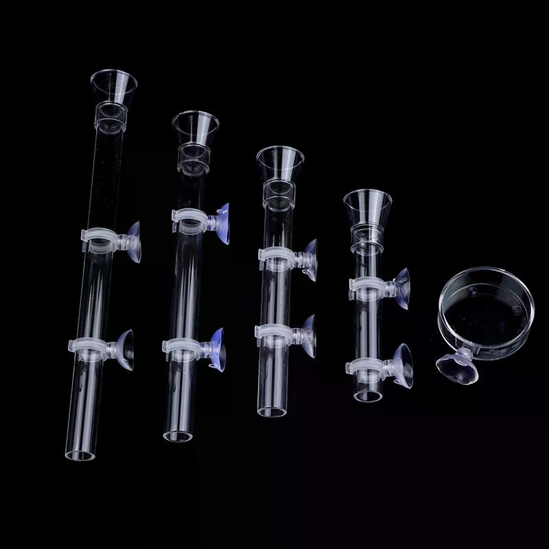 Tube Alimentateur d'Aquarium en Acrylique Bol Transparent Bac à Poissons Crevettes Escargots Nourriture Crevettes Bol Alimentateur Accessoires d'Alimentation