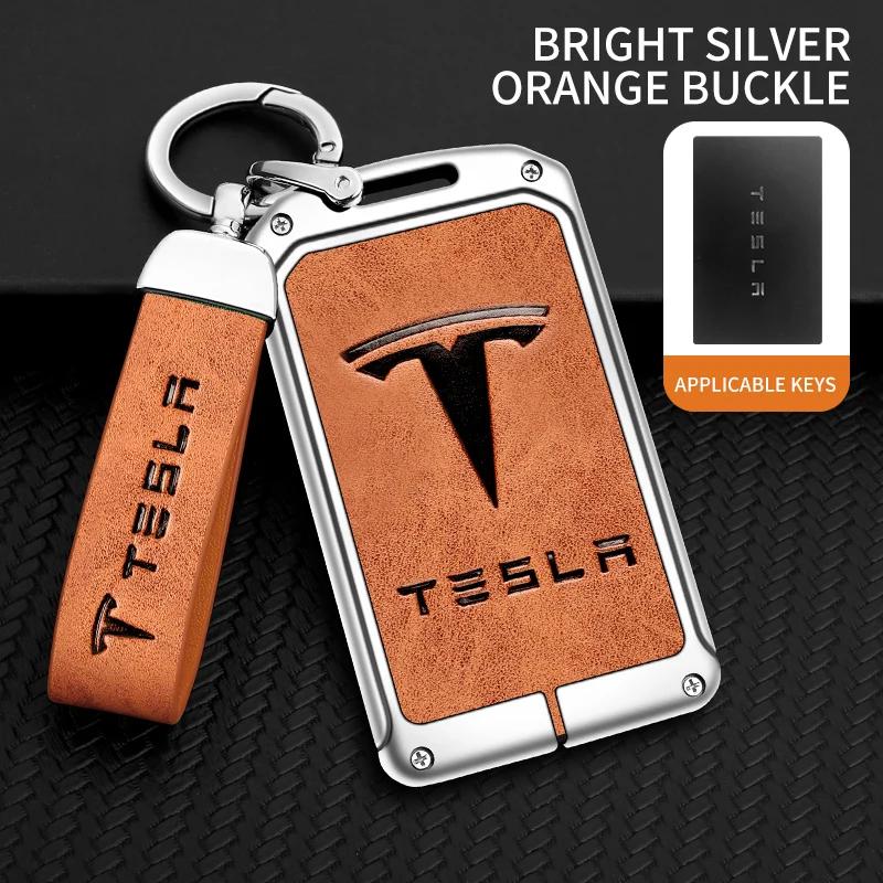 bjzqr4 Zinc Alloy Car Smart NFC Card Key Case Cover Protector Holder Shell For Tesla Model 3 Model S Model X Model Y Auto Accessories