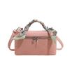 Silk Small Box Scarf Bag Stitching Detail Inner Zip Pocket Urban Bags Travel