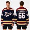 Unisex Off-Campus Fashion Sports Jersey Long Sleeve V-Neck Pullover Casual Athletic Top with Printed Number and Lettering