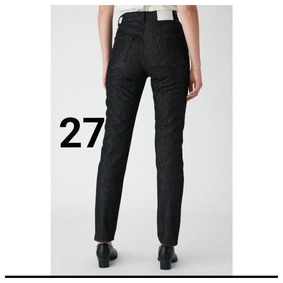 MOUSSY PLAIN JEANS BLK STRAIGHT SLIM Skinny Denim 27 inches