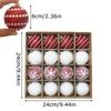 16 PCS Handcrafted Christmas Ornaments Set Christmas Foam Ball Festive Tree Decorations Kit Unique Handmade Holiday Decorations