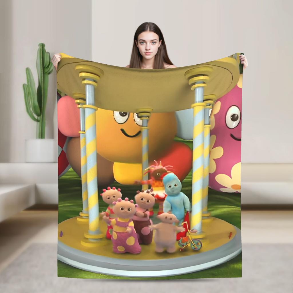 Makka Pakka In the Night Garden Blanket Airplane Travel Flannel Throw Blanket For Couch Chair Warm Soft Design Quality Bedspread