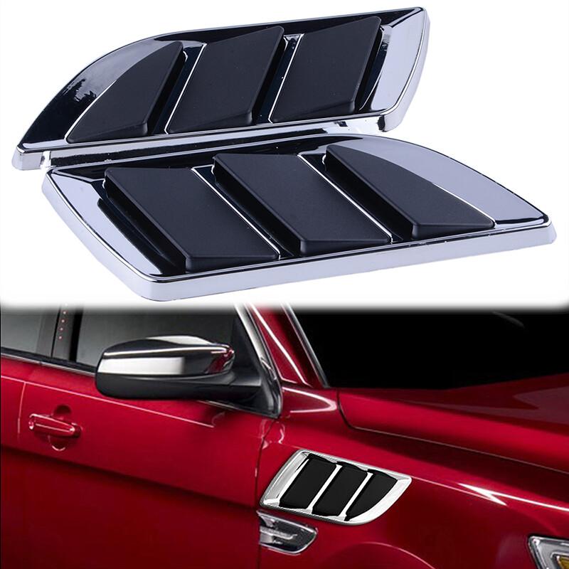 Car Side Air Flow Vent Fender Hole Cover Intake Grille Duct Decoration Sticker