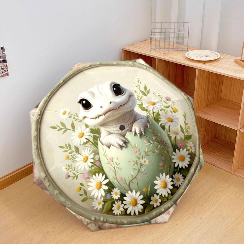 Cute Easteranimals Pattern Pattern New Style Umbrella, 1 Piece Automatic Folding Umbrella, Portable Travel Umbrella, Outdoor Umbrella, Birthday Gift