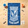 KKS Lech Poznan (1) Beach Towel Customizable Text Comfortable Pool Towels Stylish Beach Accessories Must Have Gifts for Both Men and Women