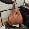 Retro new simple large bag soft leather large capacity shoulder handbag bag women's bag