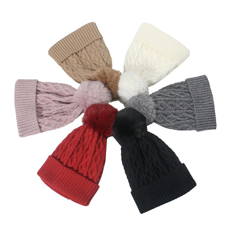 Ins Japanese and Korean Version Wool Hat Autumn and Winter Casual Versatile Trend Thermal Hat Geometric Rhombus Plaid Knitted Hat Women