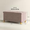 Faltbare Aufbewahrungsbank am Fußende Volumen 67 L Tragfähigkeit 120 kg mit Deckel 76L x 38B x 38H cm Rosa