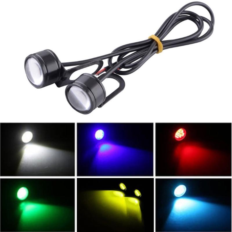 2Pcs Easy Installation Motorbike Strobe Spotlight Portable Eagle Eye Light Round LED Strobe Lights