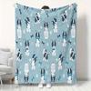 1pc Cute Puppy Theme Printed Blanket, Comfortable Soft Flannel Throw for Napping and Gifting To Family & Friends - Multi-Purpose