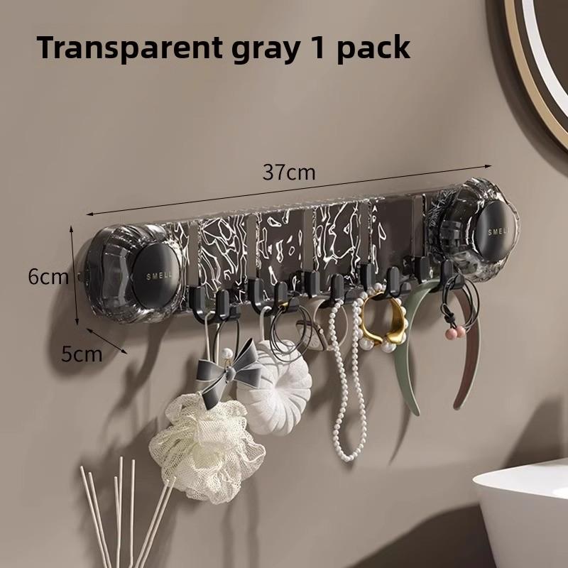 

Прочные вакуумные крючки для туалета в ванной без сверления, легкая роскошь, на присосках Pentaplex hooks серый/прозрачный